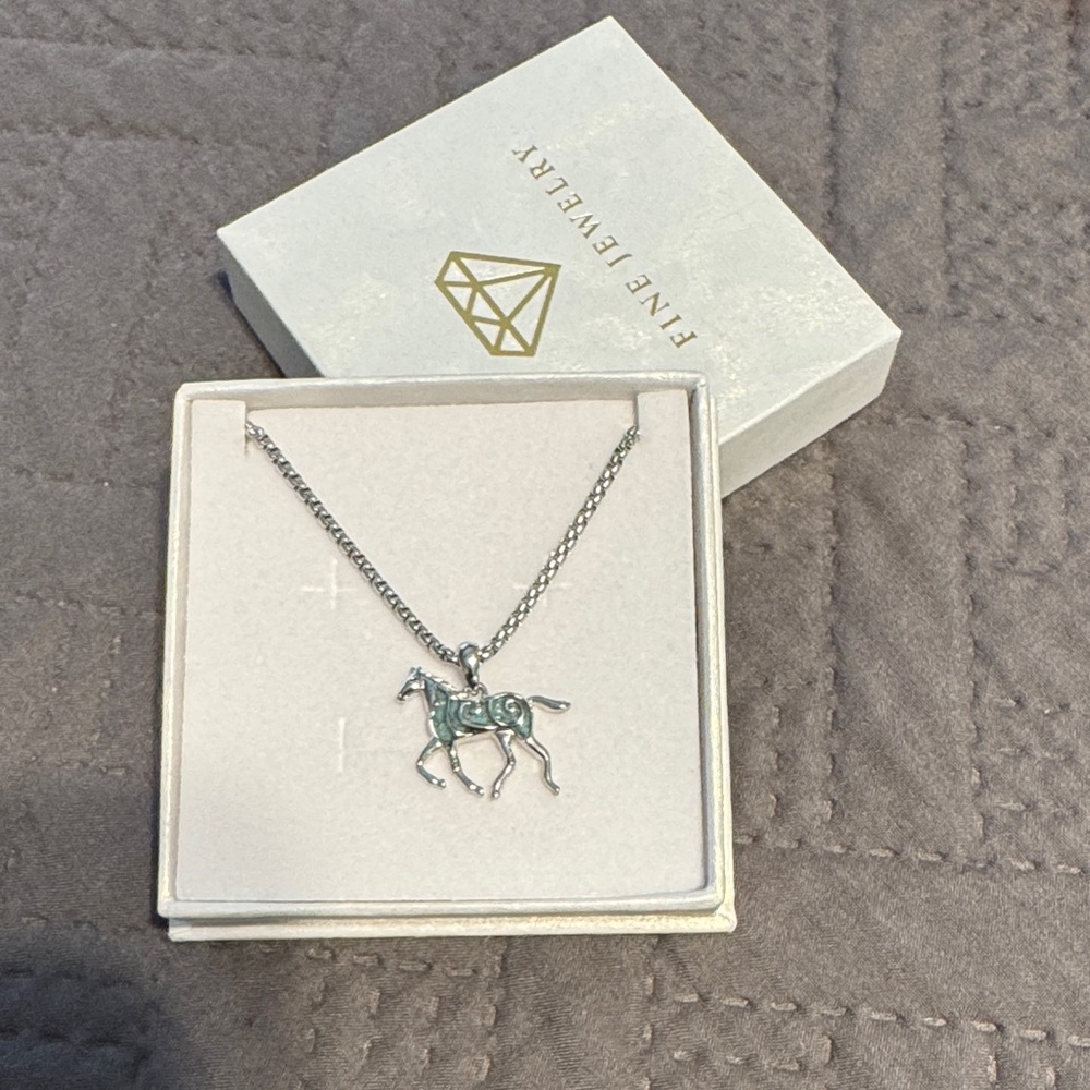 Silver Horse Necklace